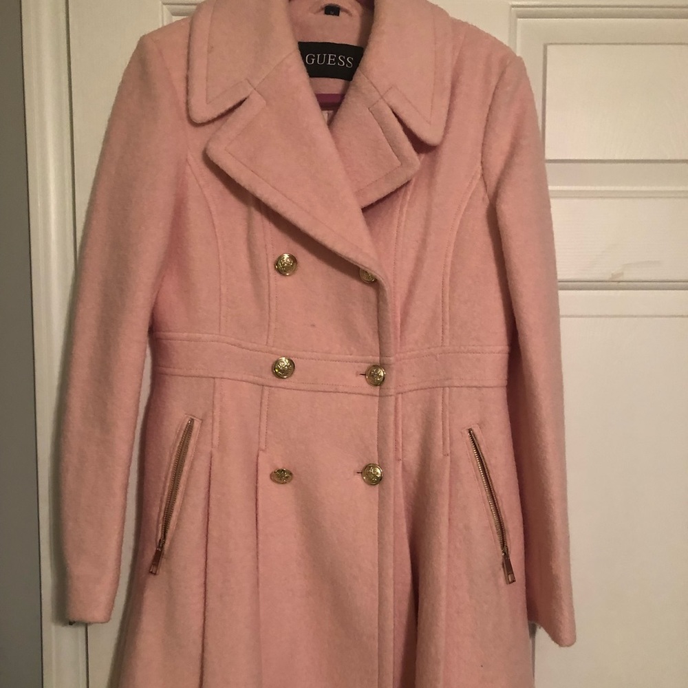 Guess pink wool coat